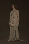 Mutedance 24 Autumn and Winter Waist Silk Flower Dye Skirt Series MD-MD24FW78-celadon MD24FW77